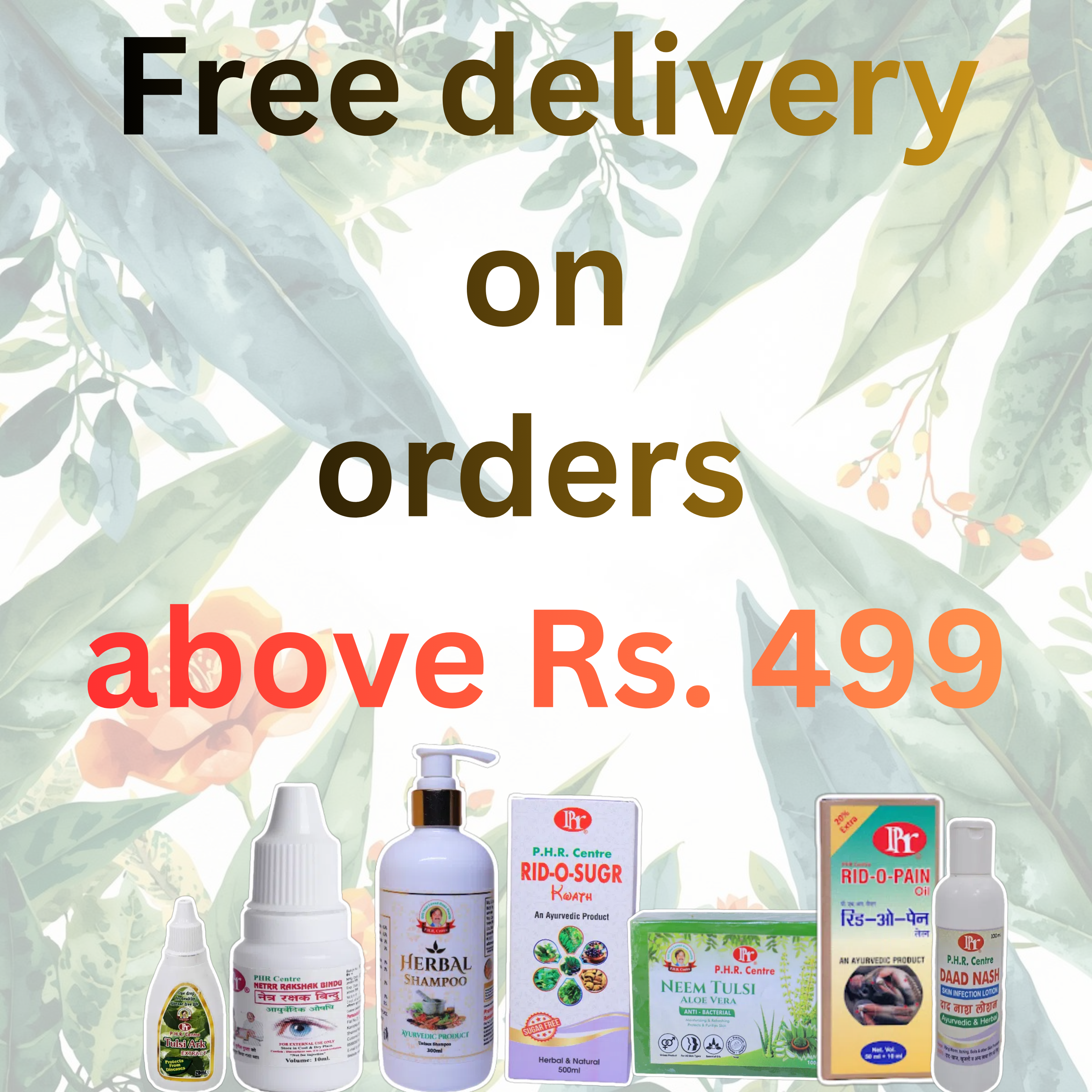 Free delivery above 499